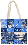 Scenic Blue Cotton Tote Bag