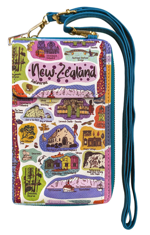 NZ Destinations Phone Pocket Wallet