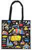 NZ Sketch Cotton Tote Bag - Black