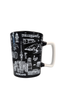 NZ Sketch Espresso Ceramic Short Mug - Black