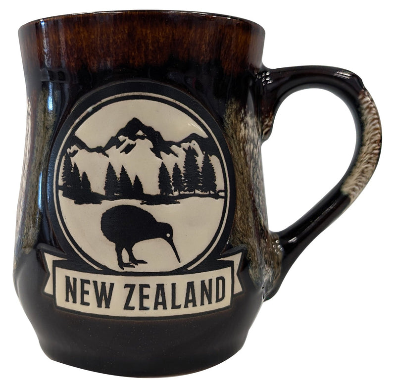 Mountains And Kiwi Ceramic Mug