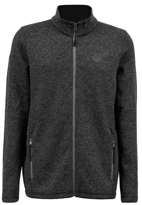 Men's Charcoal Fleece Jacket - Silver Fern