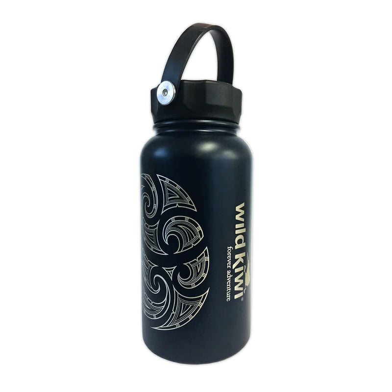 Maori Tattoo Design Drink Bottle With Handle 750mls