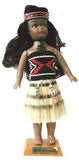 Wahine Doll With Tiki and Poi #63APC