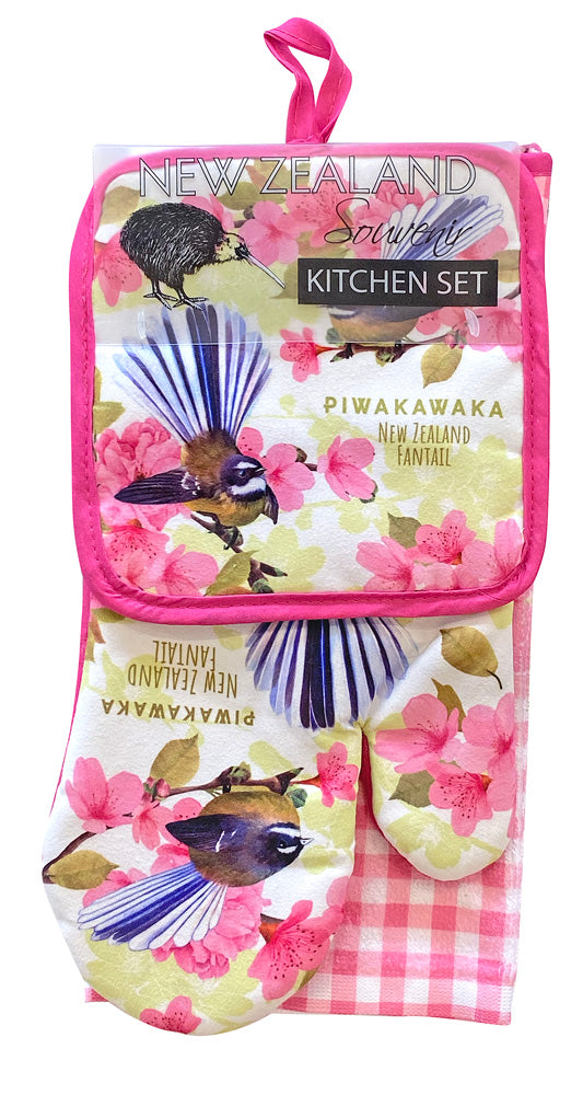 3 Pack Kitchen Set - Fantail - Pink