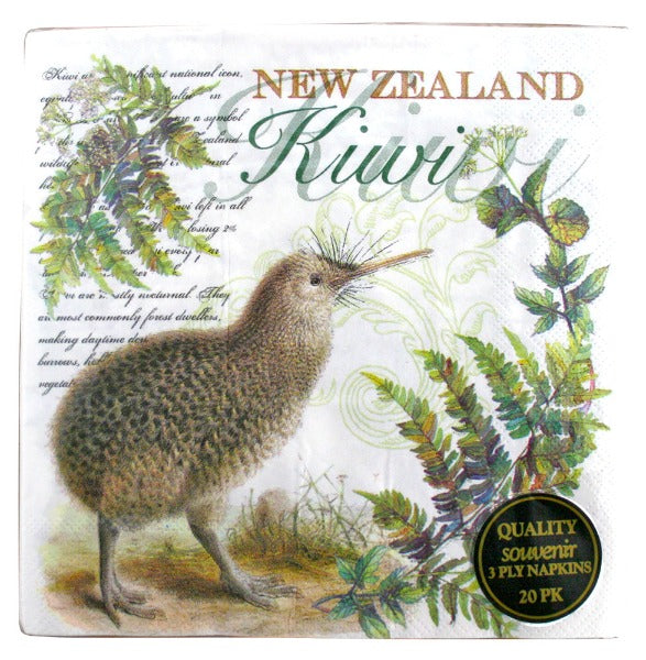 20 Pack Paper Napkins - Kiwi