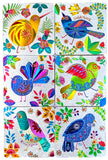 6 Pack NZ Retro Birds Foil Coaster Set