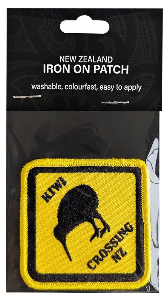 Iron on Patch - Yellow Road Sign