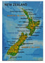 NZ Map Magnet Blue