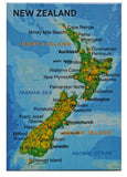 NZ Map Magnet Blue