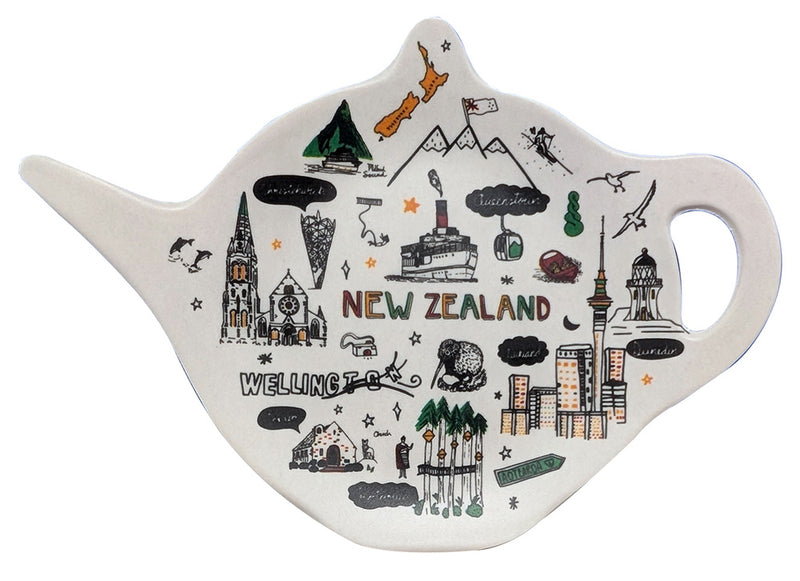 Bamboo Tea Bag Holder - Sketch White