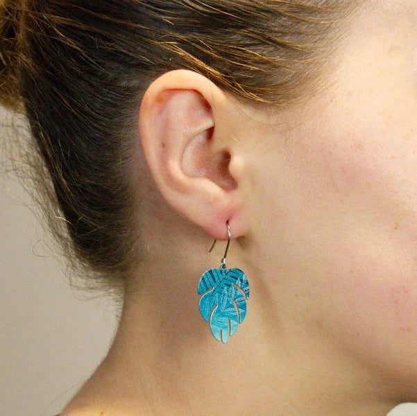 Tribal Earth Hook Earrings 2 Set - Ferns