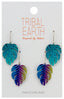 Tribal Earth Hook Earrings 2 Set - Ferns