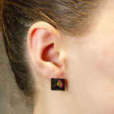 Tribal Earth Hoop Earrings With Ear Studs 2 Set - Pohutukawa