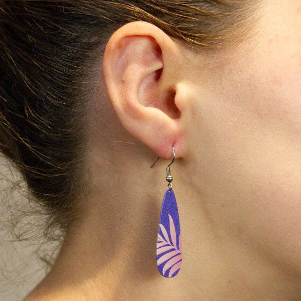 Tribal Earth Teardrop Kowhaiwhai Earrings Set x2 Designs