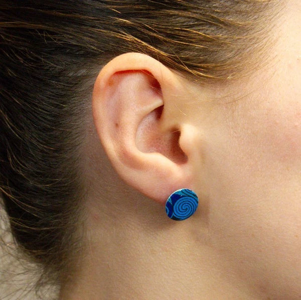 Tribal Earth Hook & Stud Earrings 2 Set Koru 3 Souvenir Factory Shop