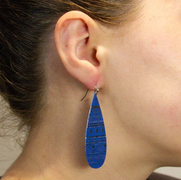 Tribal Earth Earrings Set - Blue River