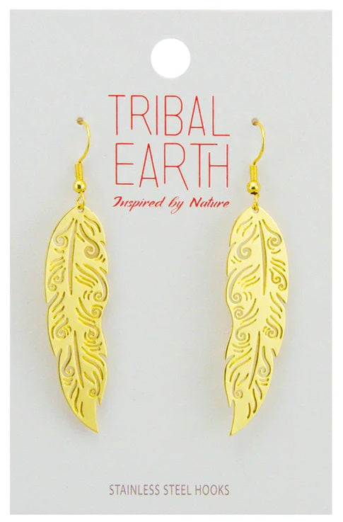 Tribal Earth Earrings - Rainbird