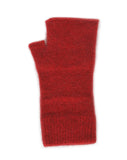Lothlorian Possum & Merino Plain Fingerless Mitten, Red