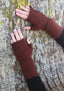 Lothlorian Possum & Merino Plain Fingerless Mitten, Russet