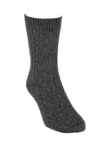 Lothlorian Possum & Merino Unisex Rib Socks, Charcoal