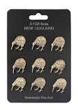 9 Pack Kiwi Badge/Pins