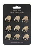 9 Pack Kiwi Badge/Pins #B29 + BULK DEAL!