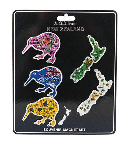 5 Pack Kiwi And Map Magnets