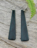 NZ Greenstone Adze Earrings 60mm