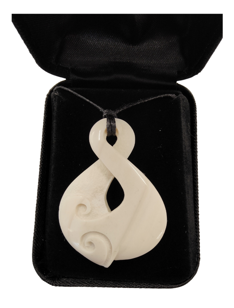 Twist Bone Carving - Carved by Peter Mitchell, NZ - #018
