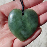 NZ Greenstone Medium Heart - Carver: Deane Moreton - 45mm