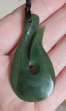 NZ Greenstone Hook Pendant - 52mm - #94