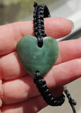 NZ Greenstone Heart Bracelet #1