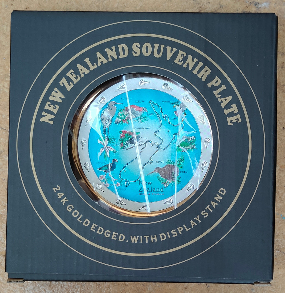 Large Ceramic Plate - NZ Map With Town Names