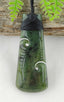NZ Greenstone Toki Double Koru With Engraving 60mm #76*