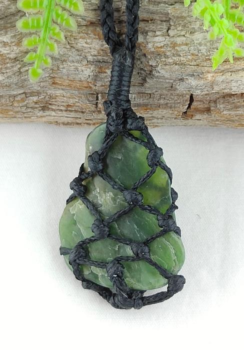 NZ Greenstone Freeform Pendant - 30mm - Deane Moreton #94