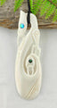 Large Manaia Bone Carving Necklace - 140mm #1