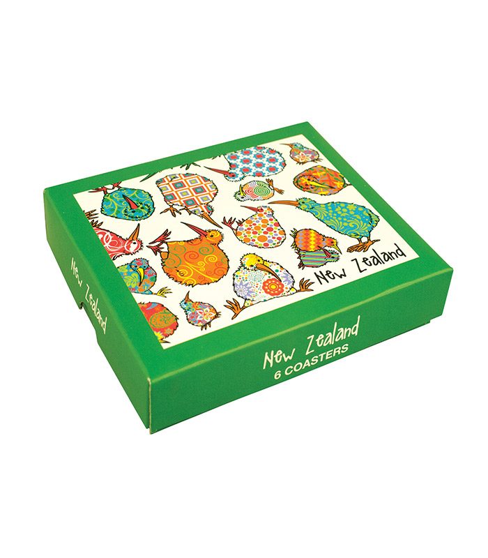 Kaleidoscope Kiwi Coasters Set