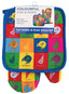 Pop Art Kiwi And Fern Pot Holder and Oven Glove Set