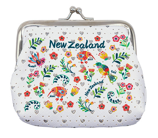 NZ Birds Snap Clasp Purse