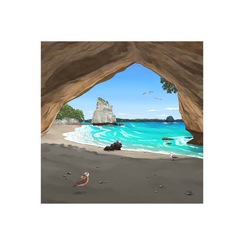 Cathedral Cove 3D Ceramic Tile Wall Hanging