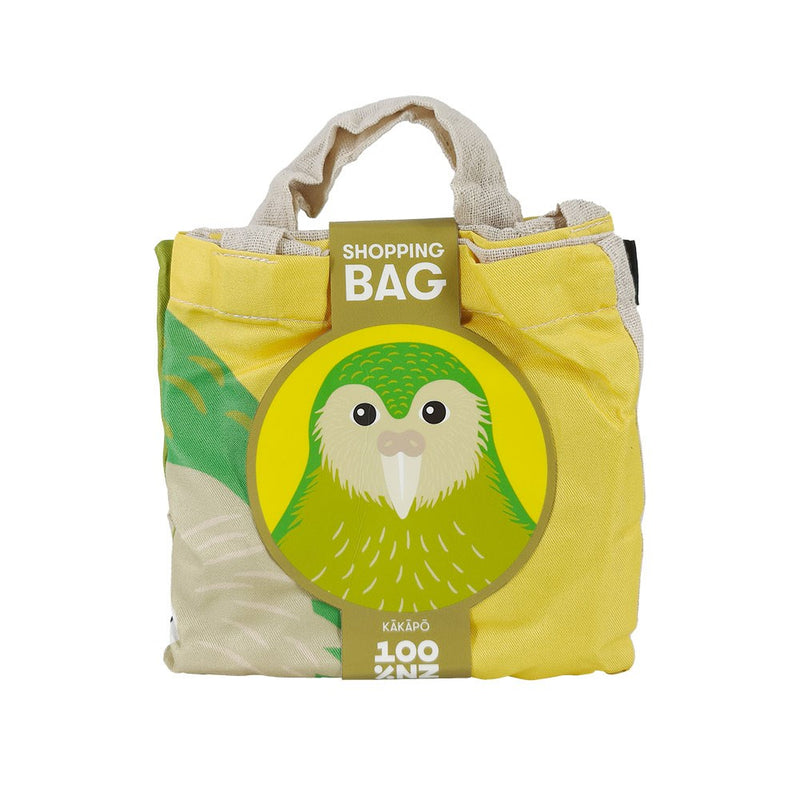 Bright Kakapo Cotton Shopping Bag