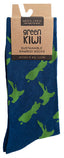 Men's Bamboo Socks - Green Map on Navy
