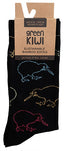Men's Bamboo Socks - Kiwis on Black