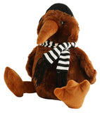 Sitting Kiwi Soft Toy - Black Cap and Scarf