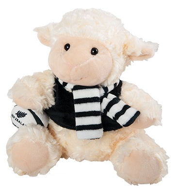 Sitting Sheep With Rugby Ball - 22cm