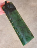 NZ Greenstone Toki With Notches 110mm #22