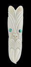 Large Mask Bone Carving Necklace - 140mm #41
