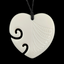 Small Heart Bone Carving Pendant 39mm #83
