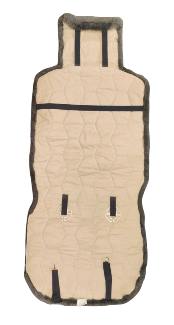 Sheepskin Car Seat Cover Single - Short Wool - Slate